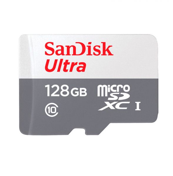 Tarjeta de memoria MicroSD SanDisk Ultra de 128 GB - Gris