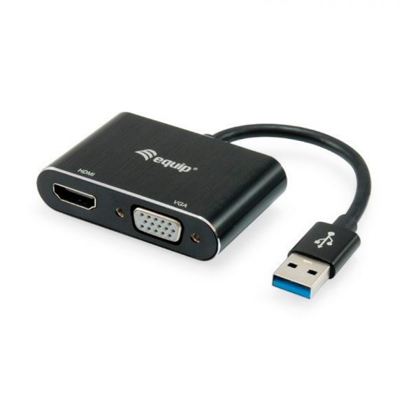 CABLE ADAPTADOR USB 3.2 GEN1X1 A HDMI/VGA EQUIP 133386 - Vistalegre