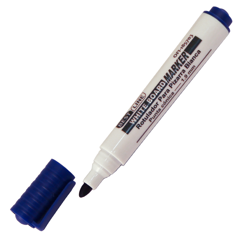 RAJA Remarx™ Rotulador de pizarra blanca, Tinta no permanente, Punta ojival  de 1,5 a 3 mm, Azul - Rotuladores para pizarra blanca Kalamazoo