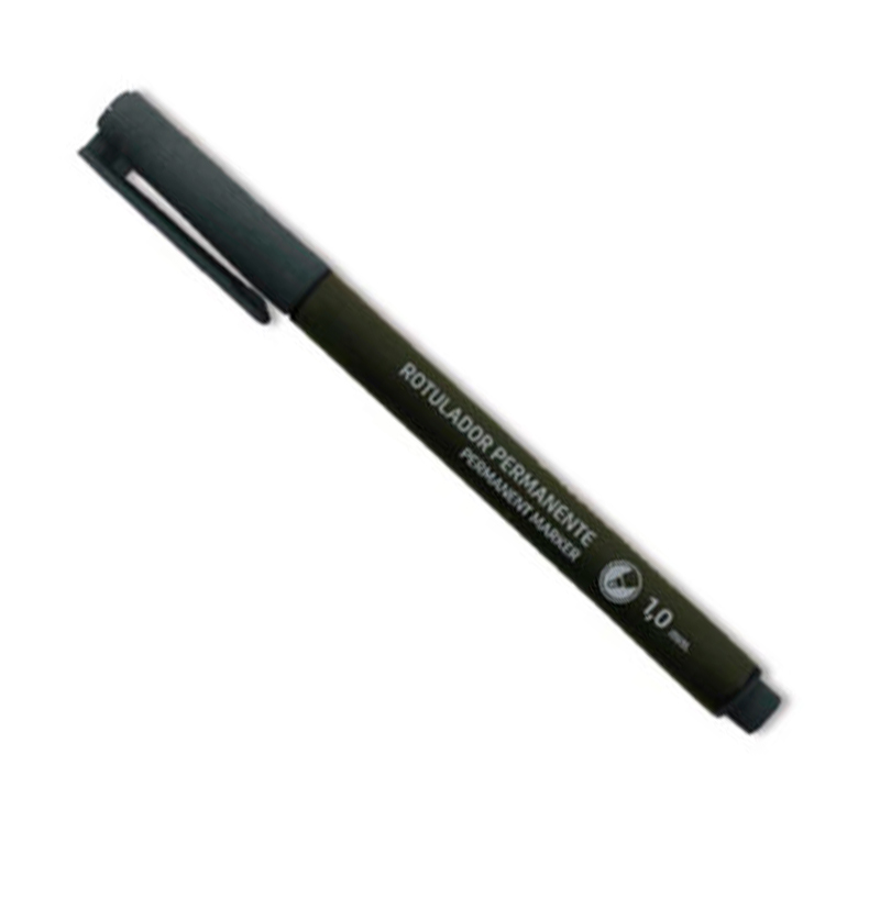 Comprar online Rotulador permanente punta biselada A-series negro (AS1088).  DISOFIC