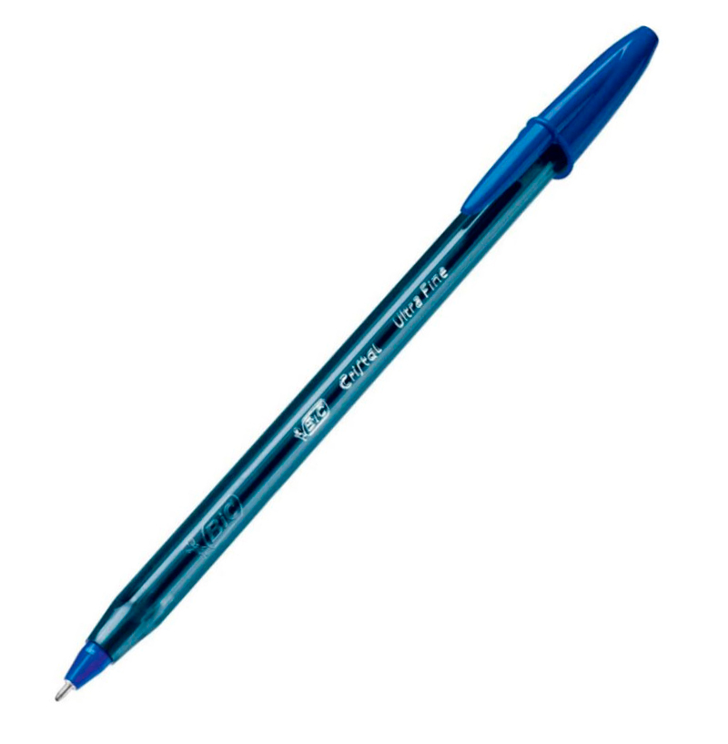  Bic Cristal Bolígrafo 0.063 in Azul : Productos de Oficina